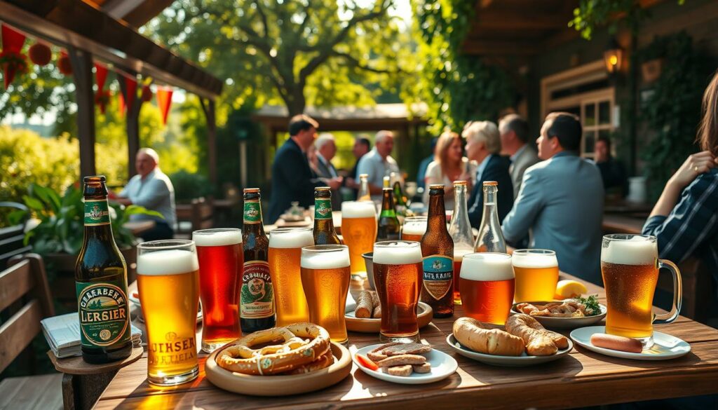 Beliebte Biersorten im Biergarten