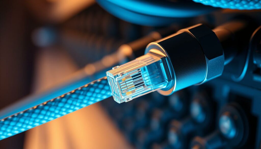 geschirmtes Netzwerkkabel moderne Infrastruktur
